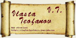 Vlasta Teofanov vizit kartica
